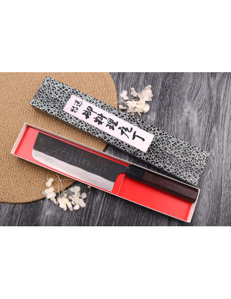 Japanisches nakiri messer Nao Yamamoto Damast AS handgefertigt roh geschmiedet 16,5cm