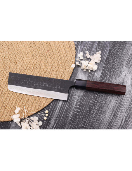 Nao Yamamoto Damascus AS rough forged 16.5cm Japanese nakiri knife