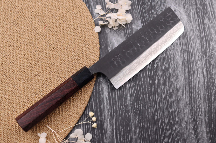Nao Yamamoto Damasco AS 16,5 cm Coltello giapponese coltello nakiri , forgiato a mano