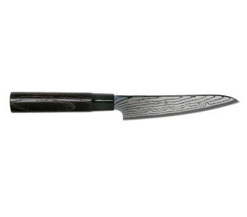 cuchillo universal Tojiro Shippu Black Damas, hoja 13cm