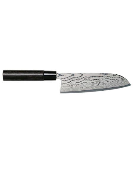 faca santoku Tojiro Shippu Black Damas, lâmina de 16,5 cm