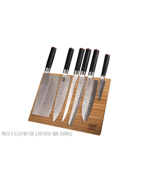 Portacuchillos magnético plegable Kotai de bambú 30x22cm