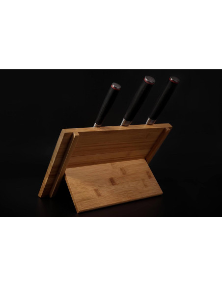 Portacuchillos magnético plegable Kotai de bambú 30x22cm