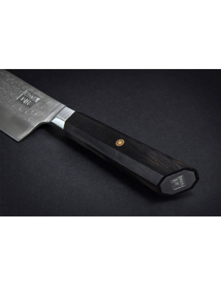 Kotai kiritsuke kokkekniv 20 cm hamret blad ibenholt håndtag med skede
