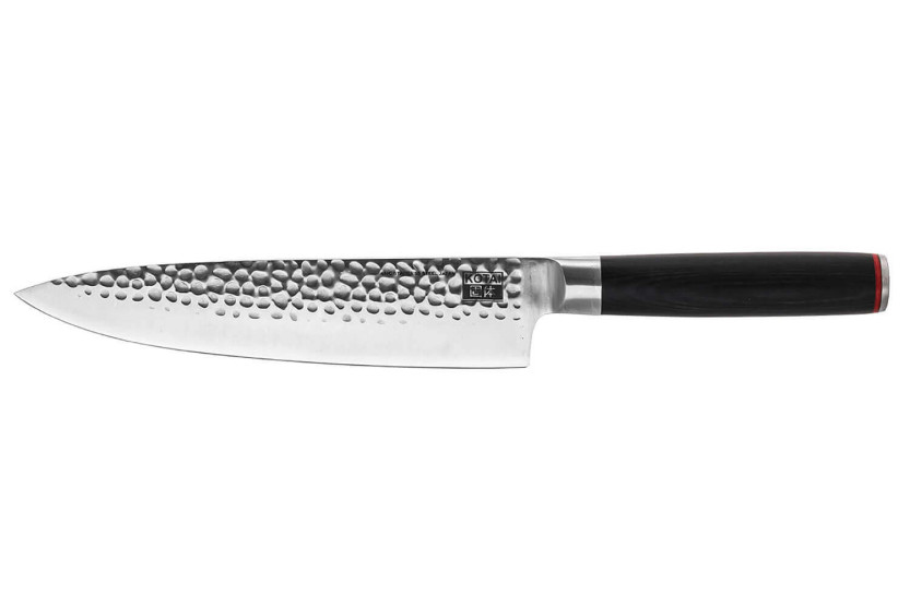 Kotai chef ' s knife 20cm hammered blade pakkawood handle with sheath
