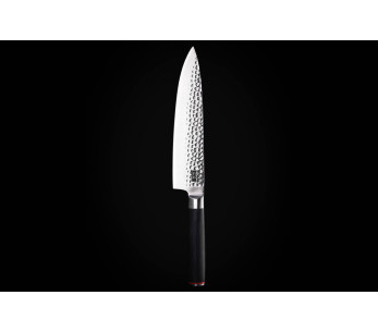 Cuchillo de cocinero Kotai 20cm hoja martillada mango de pakkawood con funda 2