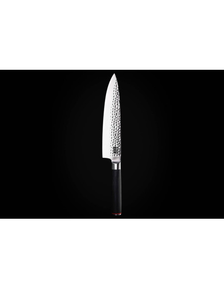 Kotai chef ' s knife 20cm hammered blade pakkawood handle with sheath