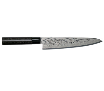 Faca de chef Tojiro Shippu Black Damas, lâmina de 21 cm