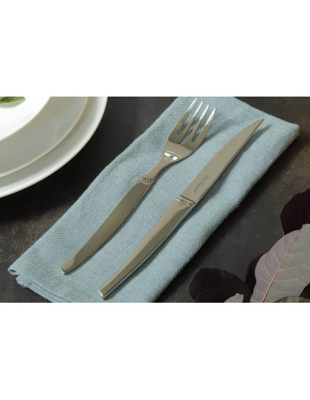 Lou Laguiole Jet tenedor de mesa de acero inoxidable 20.7cm