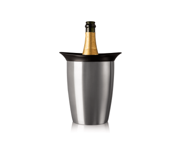 Cubo enfriador de champán Vacu Vin de acero cepillado