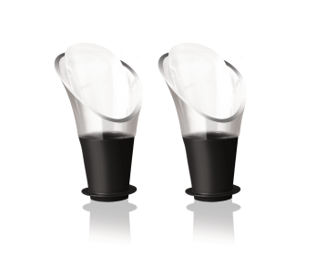 Set di 2 versatori per vino Vacu Vino nero