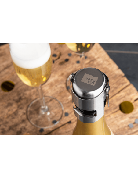 Vacu Vin champagnekork i borstat stål