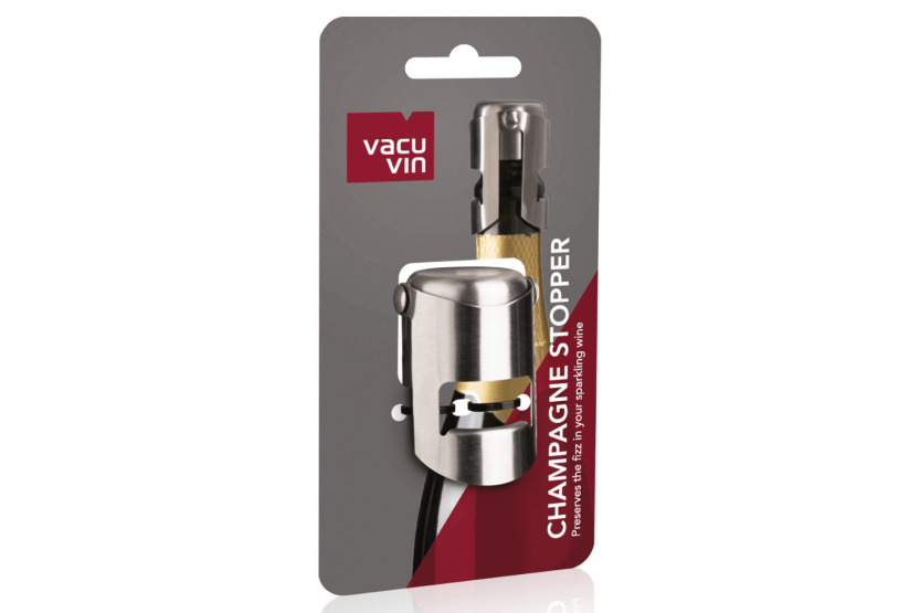 Rolha de champanhe em aço escovado Vacu Vin