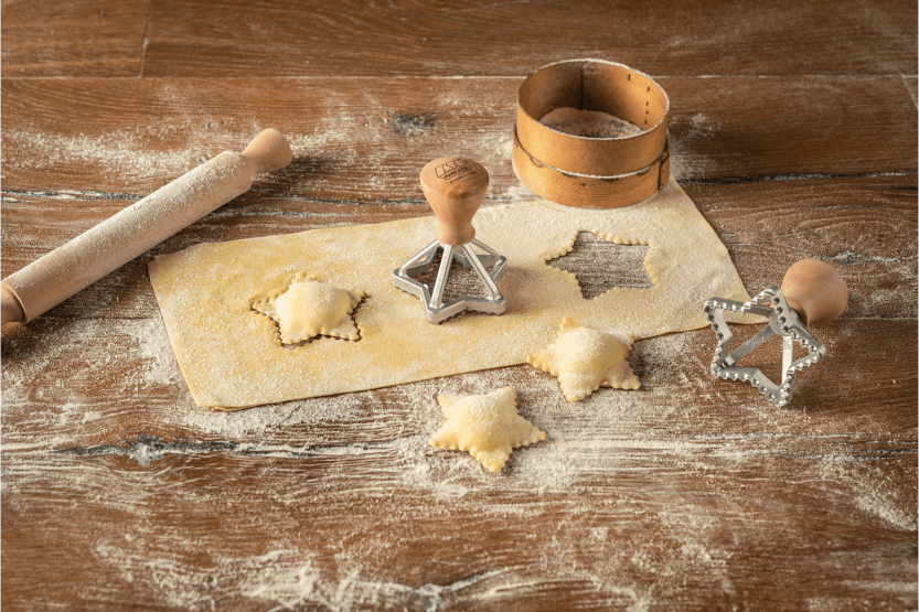 Set van 2 Marcato biscottini uitstekers met ster- en bloemmotieven