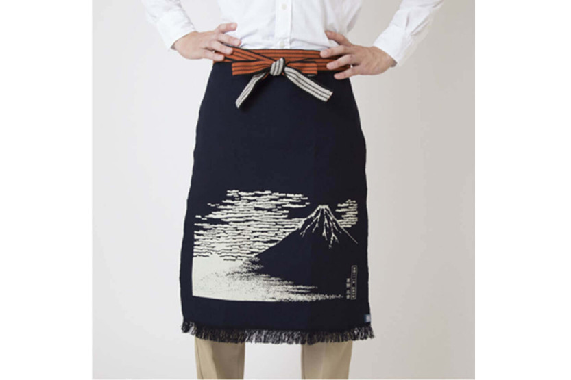 Anything Maekake Hokusai Monte Fuji avental de cozinha japonês vermelho