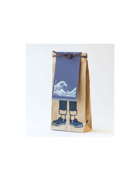 Delantal de cocina japonés Anything Maekake Hokusai Wave