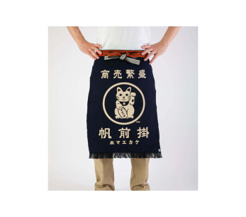 Japans keukenschort Maekake Lucky Cat