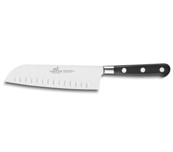 SABATIER Ideal santokukniv 100% smidd i rostfritt stål 18cm med granton eggblad