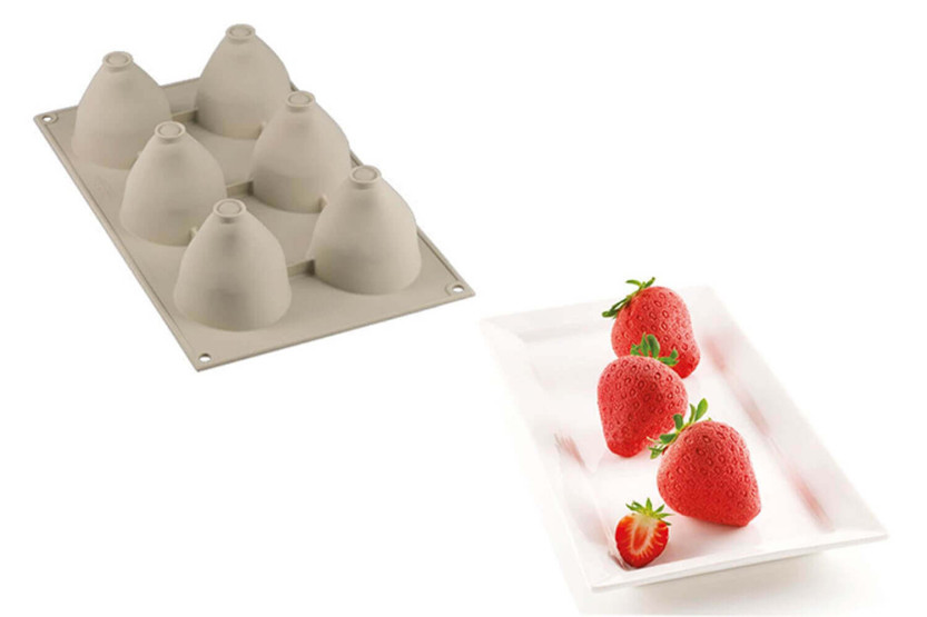 Silikonform 3D Silikomart Fragole