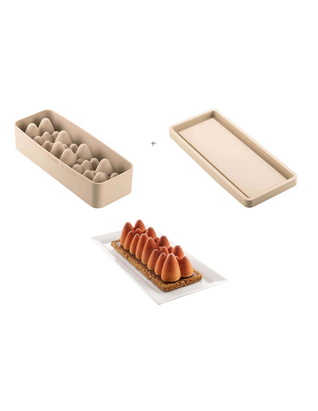 Kit de moldes de silicone para bolos Silikomart Ice Glow