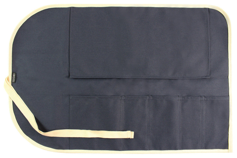 Custodia tradizionale Wusaki in tela blu per 6 coltelli