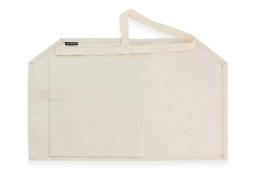 Traditionele Wusaki koffer in beige katoenen canvas voor 5 messen