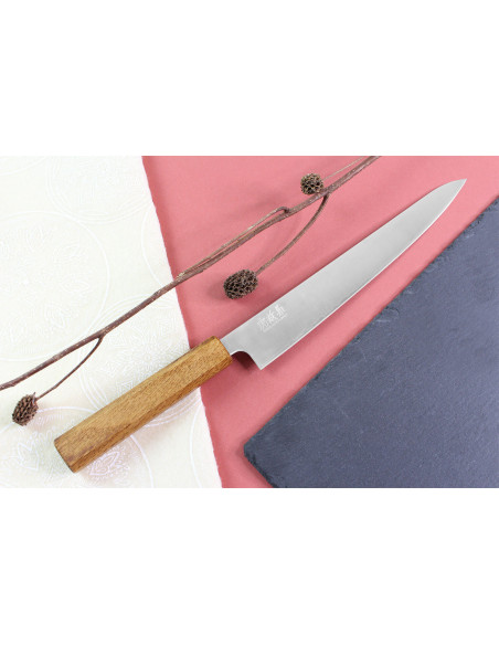 Wusaki Migaki G3 24cm handmade Japanese sujihiki knife
