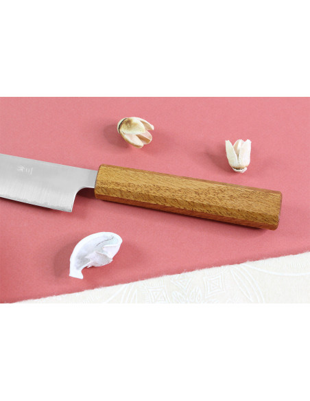 Faca japonesa sujihiki Wusaki Migaki G3 24cm feita à mão