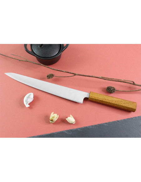 Wusaki Migaki G3 24cm handgjord japansk sujihikikniv