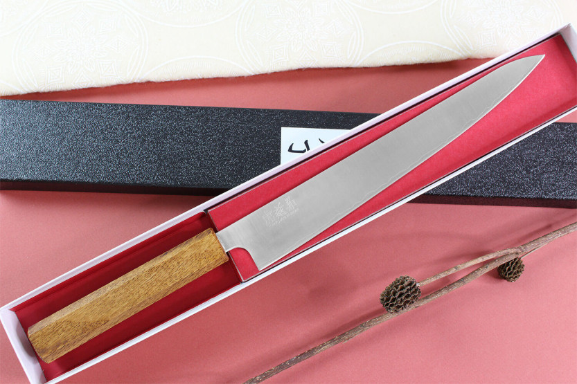 Wusaki Migaki G3 24cm handgemaakt Japans sujihiki mes
