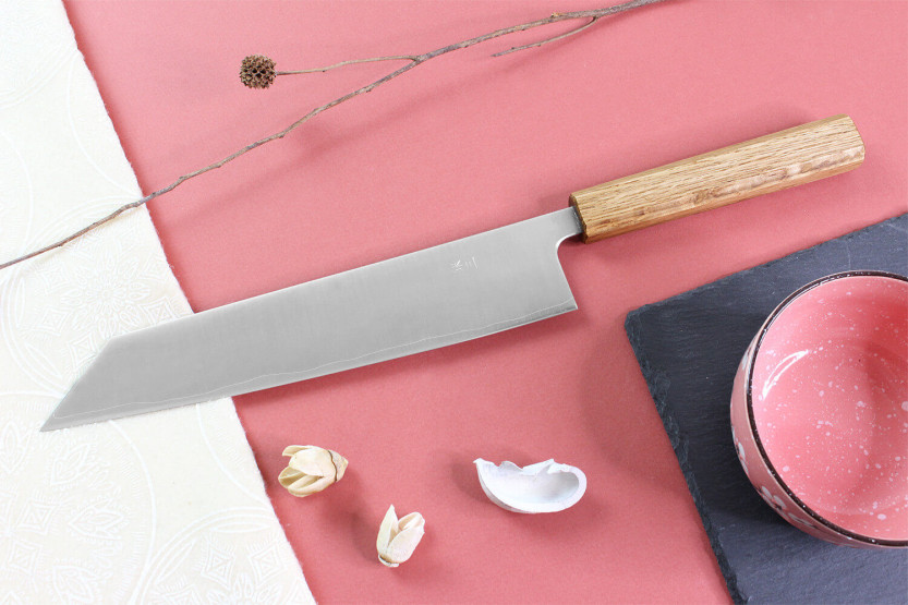 Kiritsuke-kniv japonais artisanal Wusaki Migaki G3 24cm