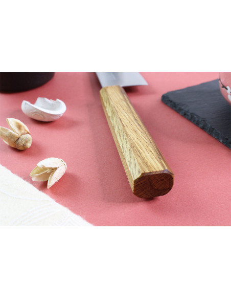 Kiritsuke-kniv japonais artisanal Wusaki Migaki G3 24cm