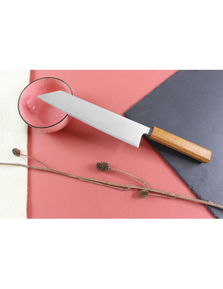 Coltello kiritsuke giapponese artigianale Wusaki Migaki G3 21 cm