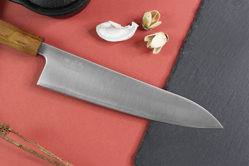 Wusaki Migaki G3 21cm handmade japanese chef ' s knife