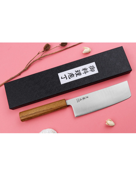 nakiri kniv Japonais artisanal Wusaki Migaki G3 16,5cm