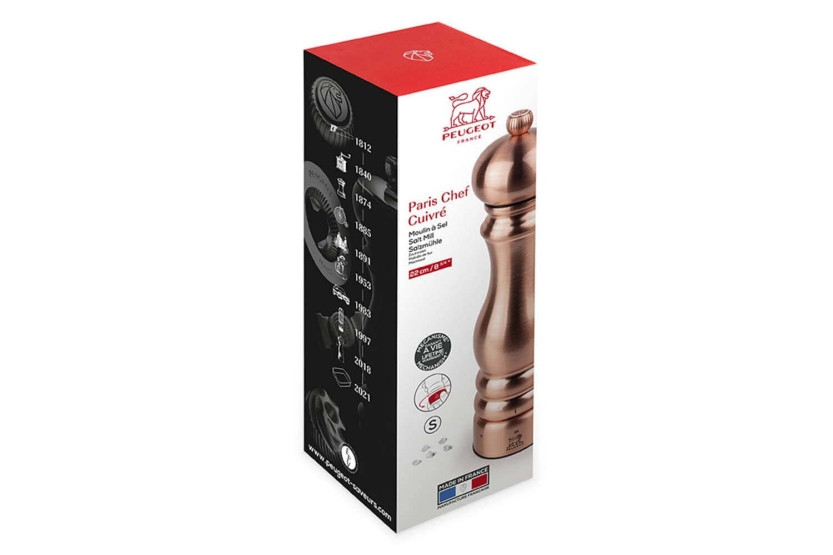 Peugeot Paris Especiales Chef U Select molinillo de especias manual chapado en cobre 22cm