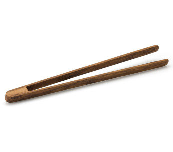 Continenta olive wood toast and pickle tongs 40cm