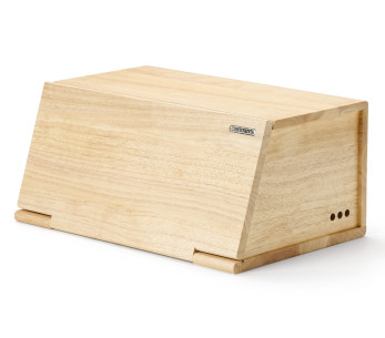 Continenta leipälaatikko kumipuusta 40x26x18.5cm