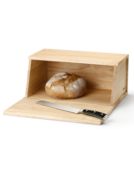 Contenitore per pane Continenta in legno di gomma 40x26x18,5 cm