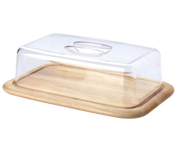 Continenta ostebrett i gummitre med lokk 38,5x25,5x11,5cm