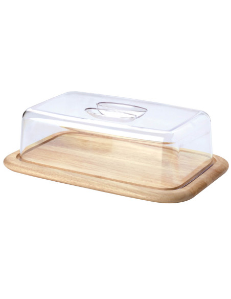 Bandeja para quesos de madera de caucho Continenta con tapa 38.5x25.5x11.5cm