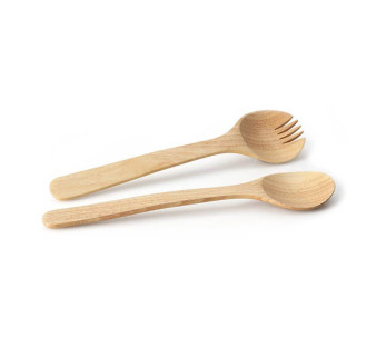 Set di 2 piatti da insalata Continenta in legno di caucciù 31cm