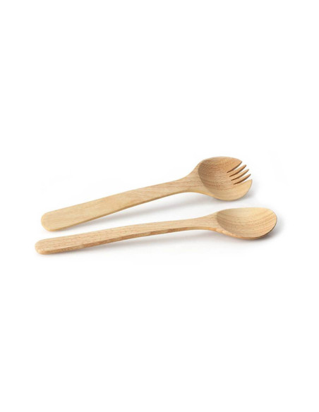 Set of 2 Continenta salad servers in rubberwood 31cm