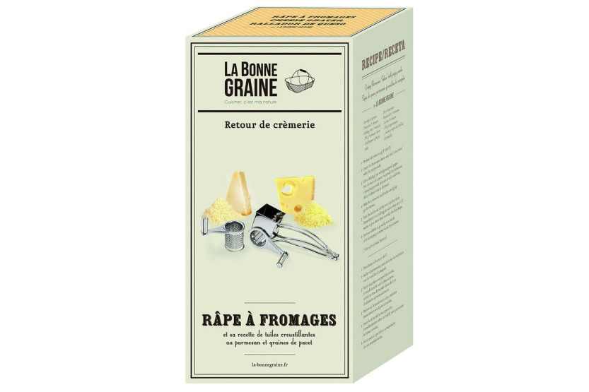 La Bonne Graine moinho ralador de queijo de 2 tambores em aço inoxidável