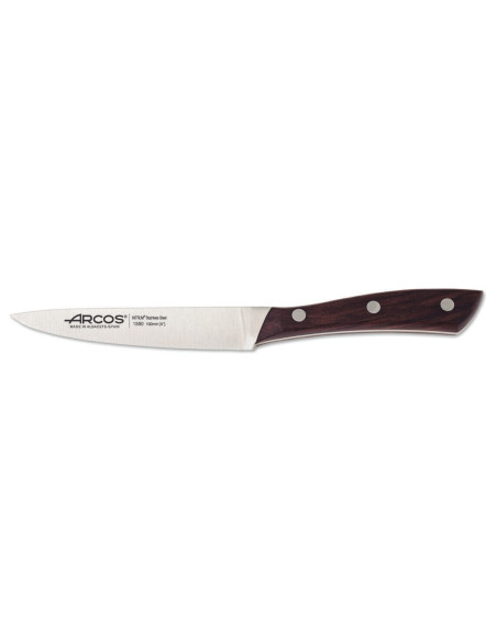 Sett med 3 Arcos Natura kjøkkenkniver: Kontor + Utskjæring + Santoku