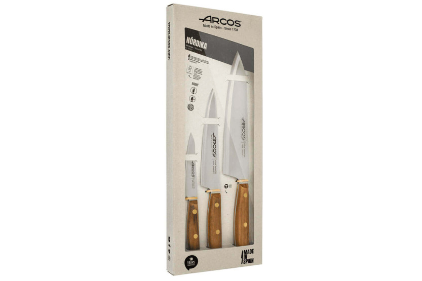 Set om 3 Arcos Nordika köksknivar: 1 Office + 2 Cuisine