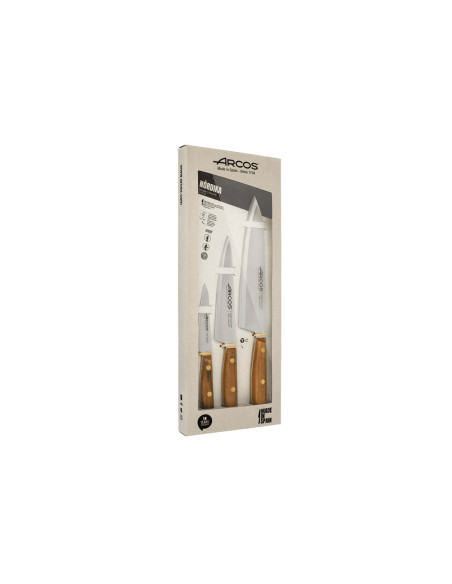 Set di 3 coltelli da cucina Arcos Nordika: 1 da ufficio + 2 da cucina