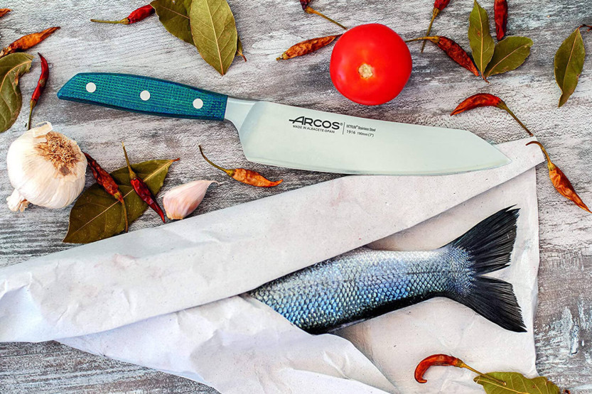 Juego de 3 cuchillos de cocina Arcos Brooklyn: Office + Universal + Santoku