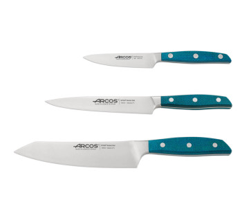 Set med 3 Arcos Brooklyn köksknivar: Kontor + Universal + Santoku 2