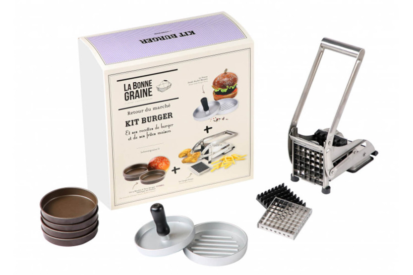 Kit Burger La Bonne Graine - frietsnijder, gehaktpers en 4 broodpannen